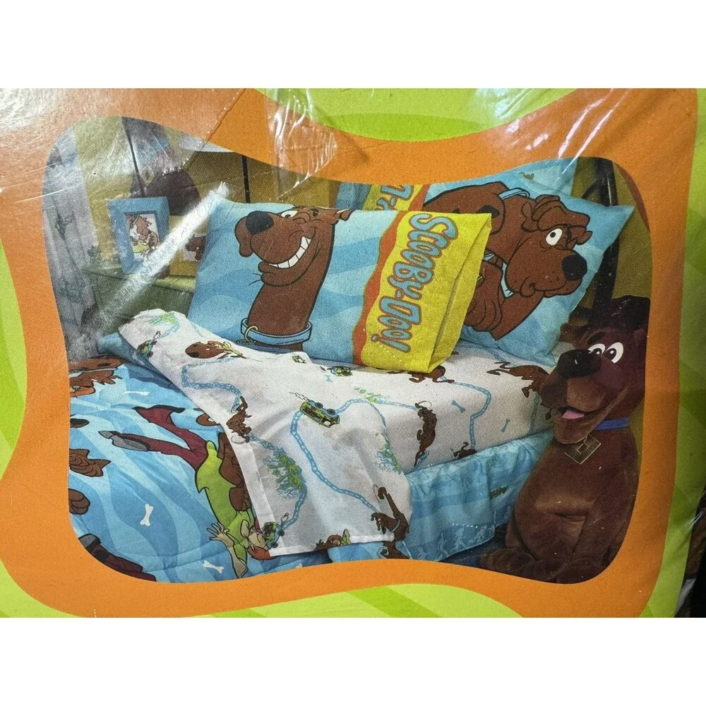 Vintage NEW 1998 Scooby Doo 3PC Twin Sheet Set Cartoon Network